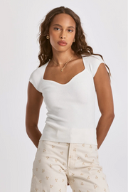 Demi Sweetheart Neck Ribbed Top