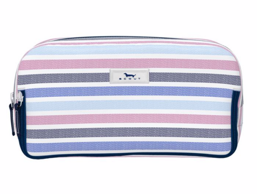 Scout Clear Pencil Bag-Navy Gingham