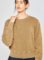 Basic Burnout Fleece Sweatshirt
