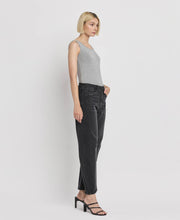 Rebel Black High Rise Barrel Jeans