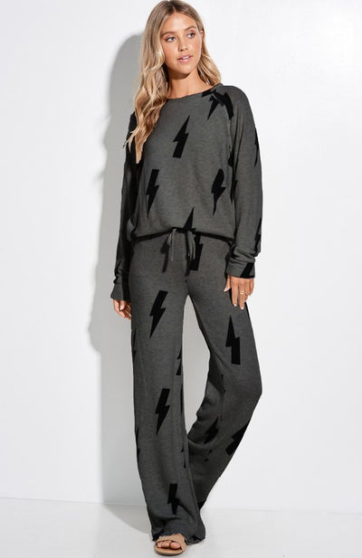 Black Lightning Loungewear Set (SOLD AS SET)