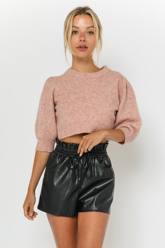 Betty Pink Cropped Sweater