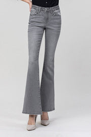 Delano Grey Mid Rise Flare Jean