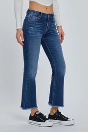 Hailey Mid Rise Cropped Flare Jean