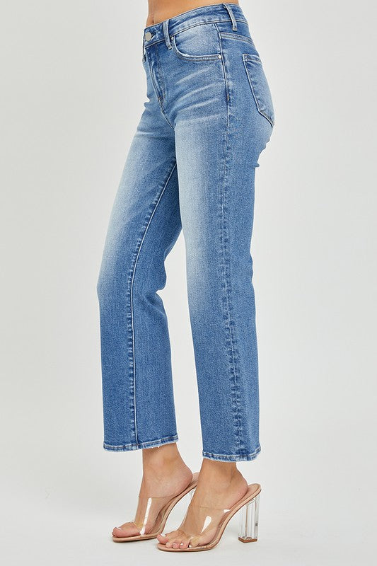 Staci Mid Rise Crop Flare Jean