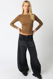 Fitted Long Sleeve Ribbed Top