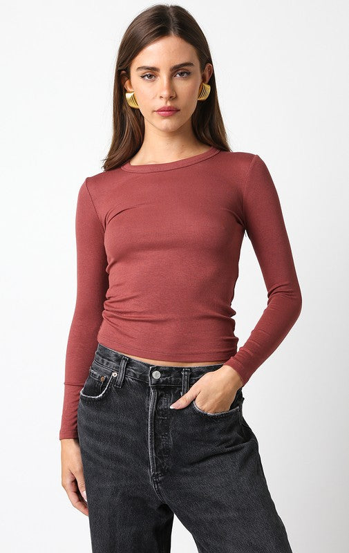 Fitted Long Sleeve Ribbed Top