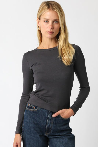 Fitted Long Sleeve Ribbed Top