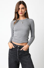 Fitted Long Sleeve Ribbed Top
