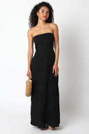 Miranda Strapless Linen Maxi Dress