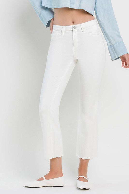 Terri White Mid Rise Clean Cut Ankle Straight Jean