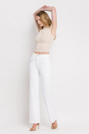 90's White High Rise Flare