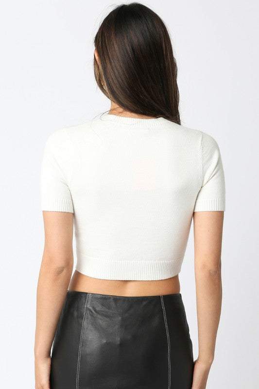 Bella Short Sleeve Knit Cardigan