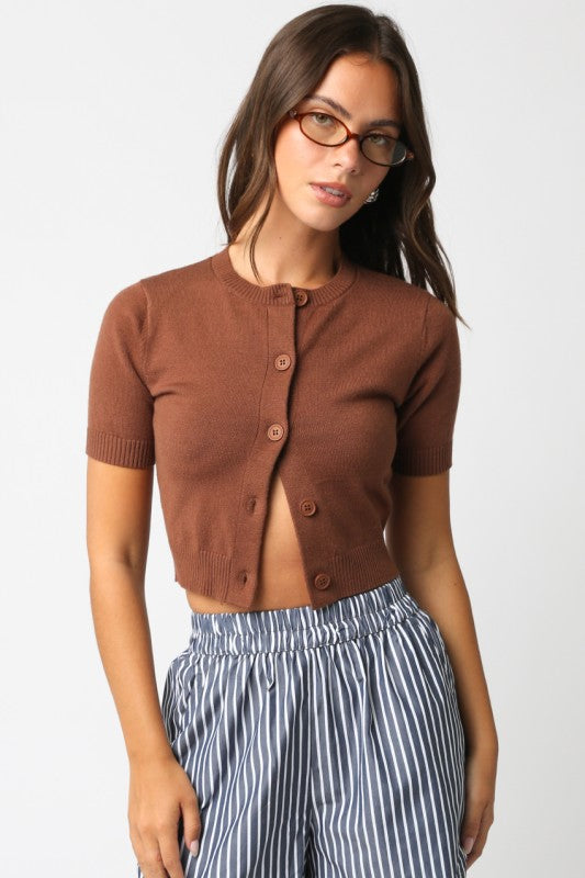 Bella Short Sleeve Knit Cardigan