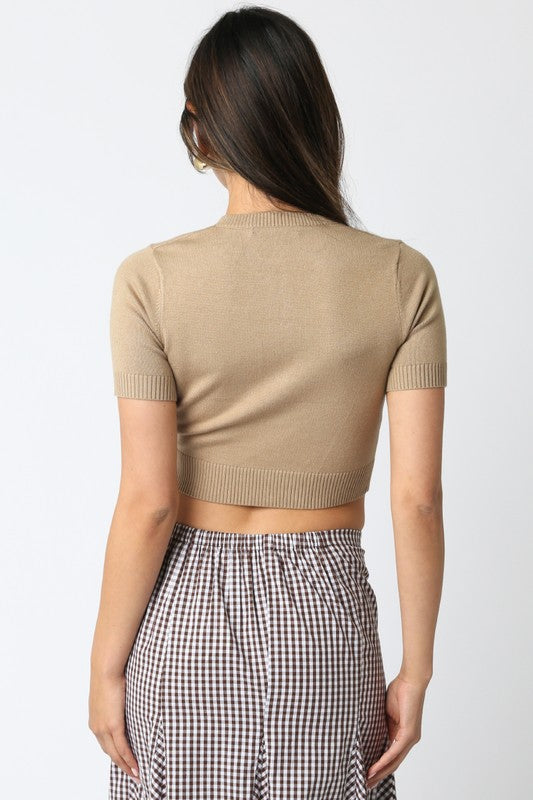 Bella Short Sleeve Knit Cardigan