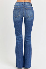 Lola's Mid Rise Dark Denim Flare Jeans - Long