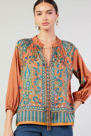 Paisley 3/4 Sleeve Blouse