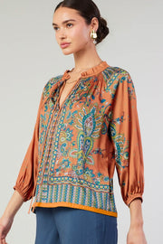 Paisley 3/4 Sleeve Blouse