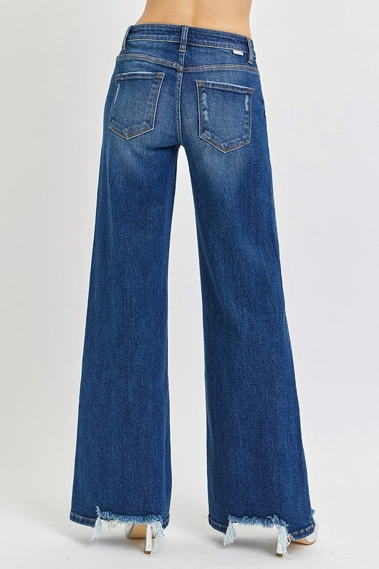 Dobbs Low Rise Wide Leg Dark Jean