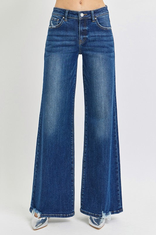 Dobbs Low Rise Wide Leg Dark Jean