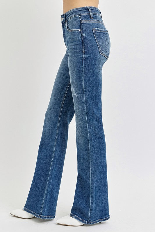 Costa Mid Rise Flare Jean with Tummy Control