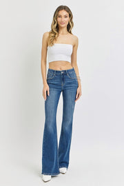 Costa Mid Rise Flare Jean with Tummy Control