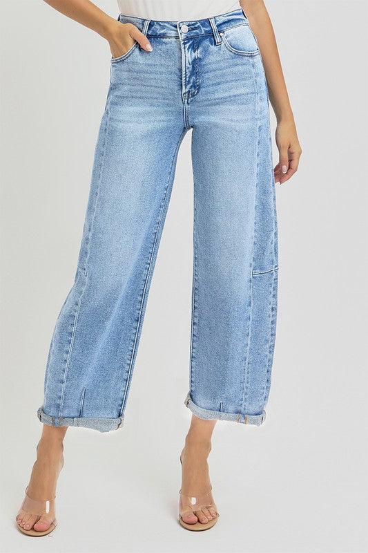 Kelsey High Rise Barrel Jean