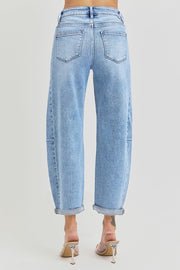 Kelsey High Rise Barrel Jean