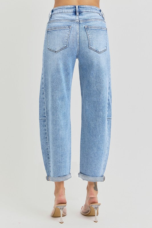 Kelsey High Rise Barrel Jean