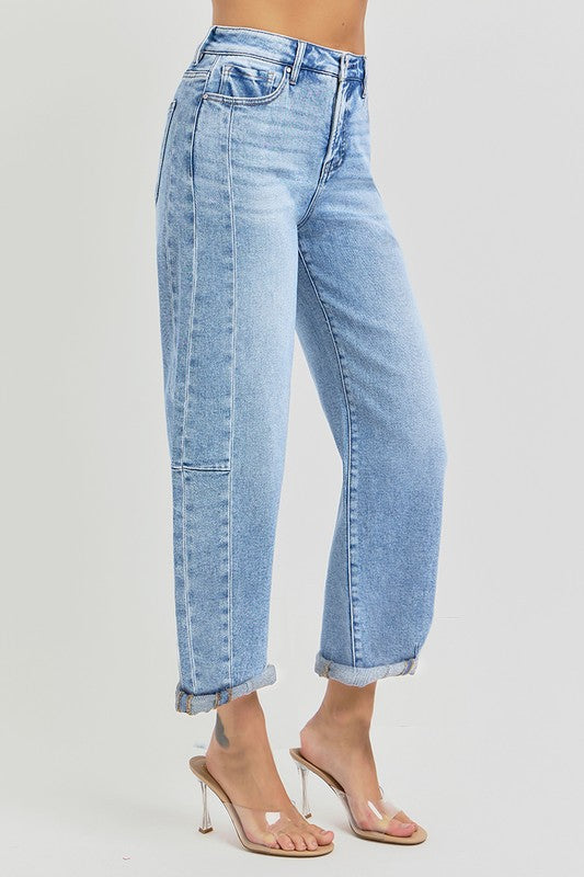 Kelsey High Rise Barrel Jean