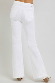 White High Rise Flare Jean