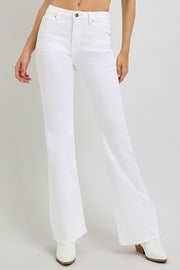 White High Rise Flare Jean