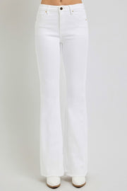 White High Rise Flare Jean