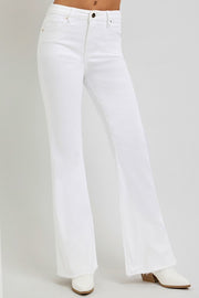 White High Rise Flare Jean