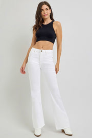 White High Rise Flare Jean