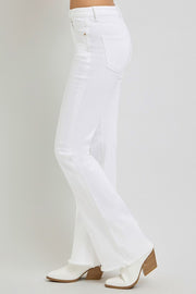 White High Rise Flare Jean