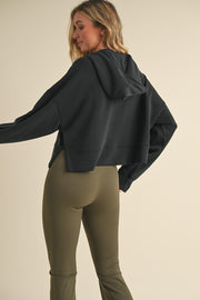 Super Soft Air Scuba Oversized Crop Hoodie
