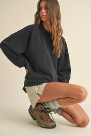 Super Soft Air Scuba Oversized Crop Sweatshirt