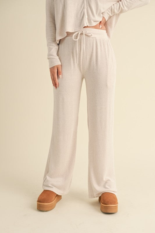 Jilly Soft Brushed Hacci Wide Leg Pants