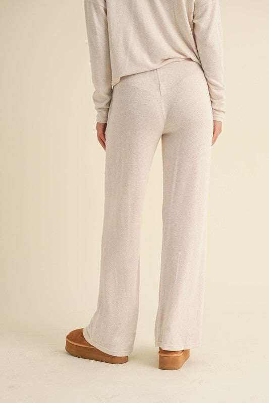 Jilly Soft Brushed Hacci Wide Leg Pants