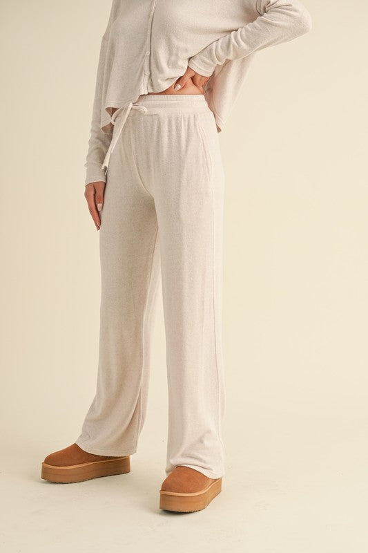 Jilly Soft Brushed Hacci Wide Leg Pants