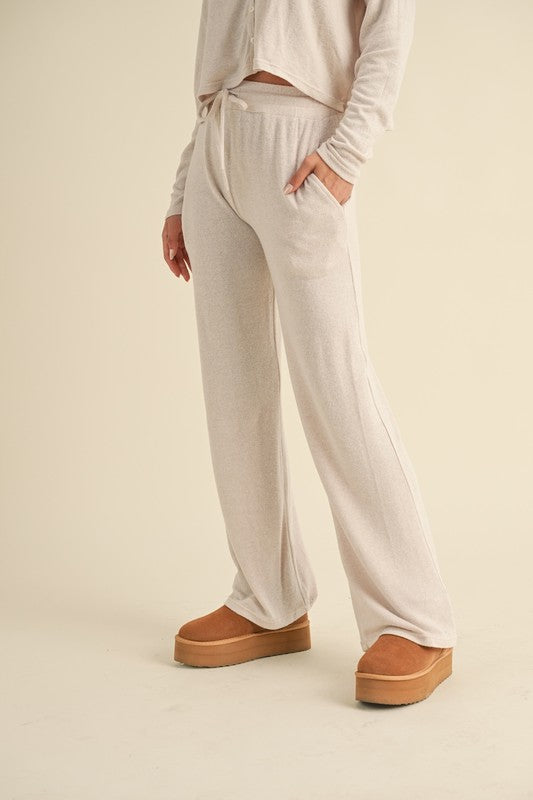 Jilly Soft Brushed Hacci Wide Leg Pants