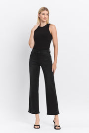 Aliah High Rise Slim Wide Jean with Rhinestones