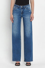 Oliver Mid Rise Wide Leg Jean - Long