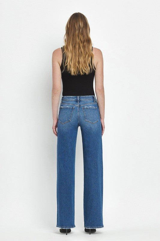 Oliver Mid Rise Wide Leg Jean - Long