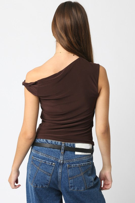 Kylie One Shoulder Twist Top