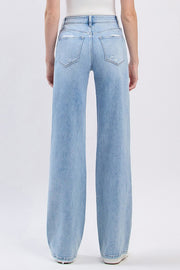 Halsey High Rise Distressed Wide Leg Jeans