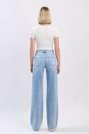 Halsey High Rise Distressed Wide Leg Jeans