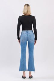 Cedar High Rise Slant Crop Flare Jeans