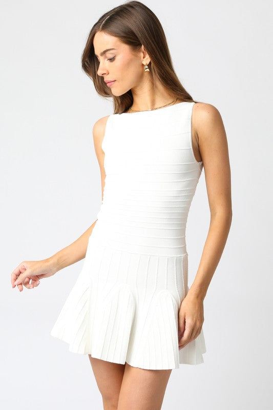 The Graduate Bandage Ruffle Dress